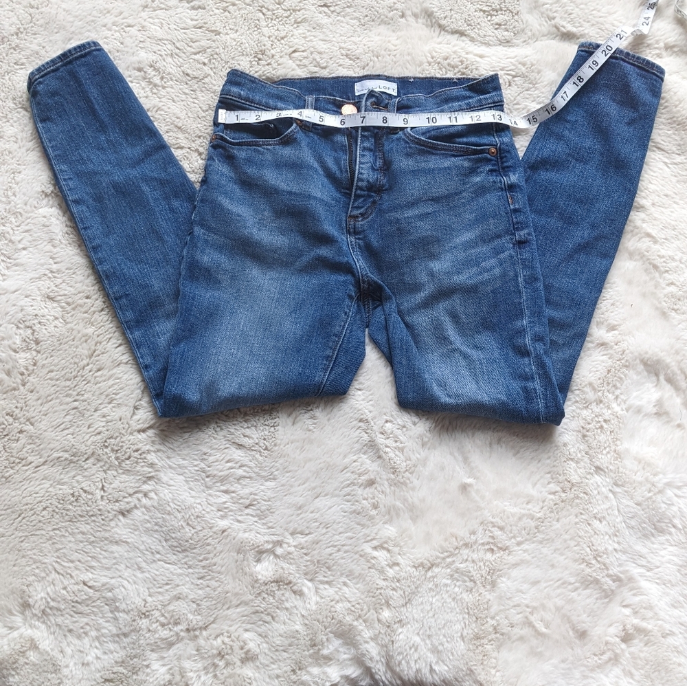 Loft High Waist Skinny Jeans Size 0